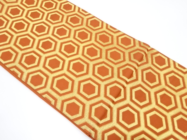 JAPANESE FUKURO OBI / WOVEN KIKKO PATTERN